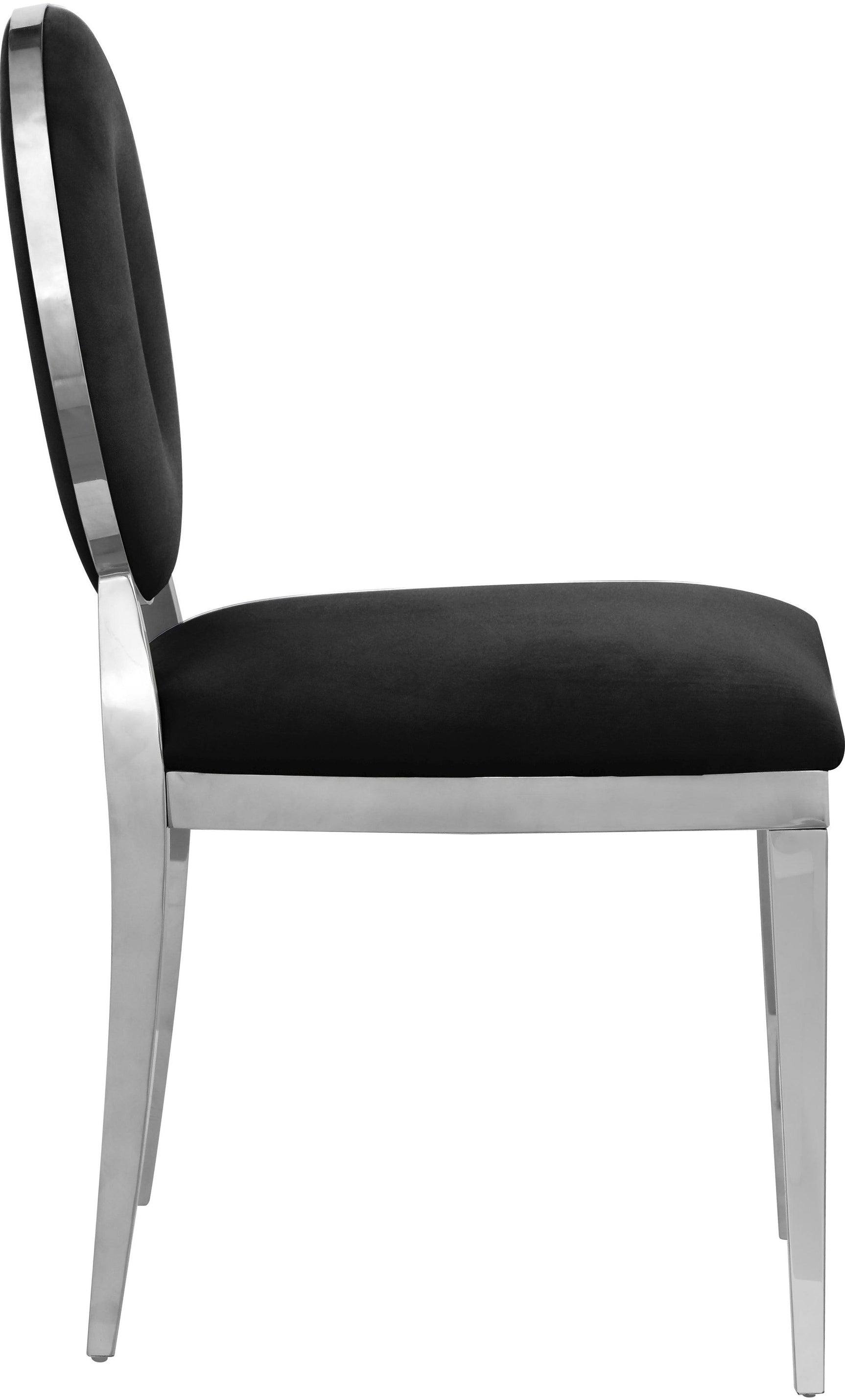 Carousel Black Velvet Dining Chair 859Black-c - Ella Furniture