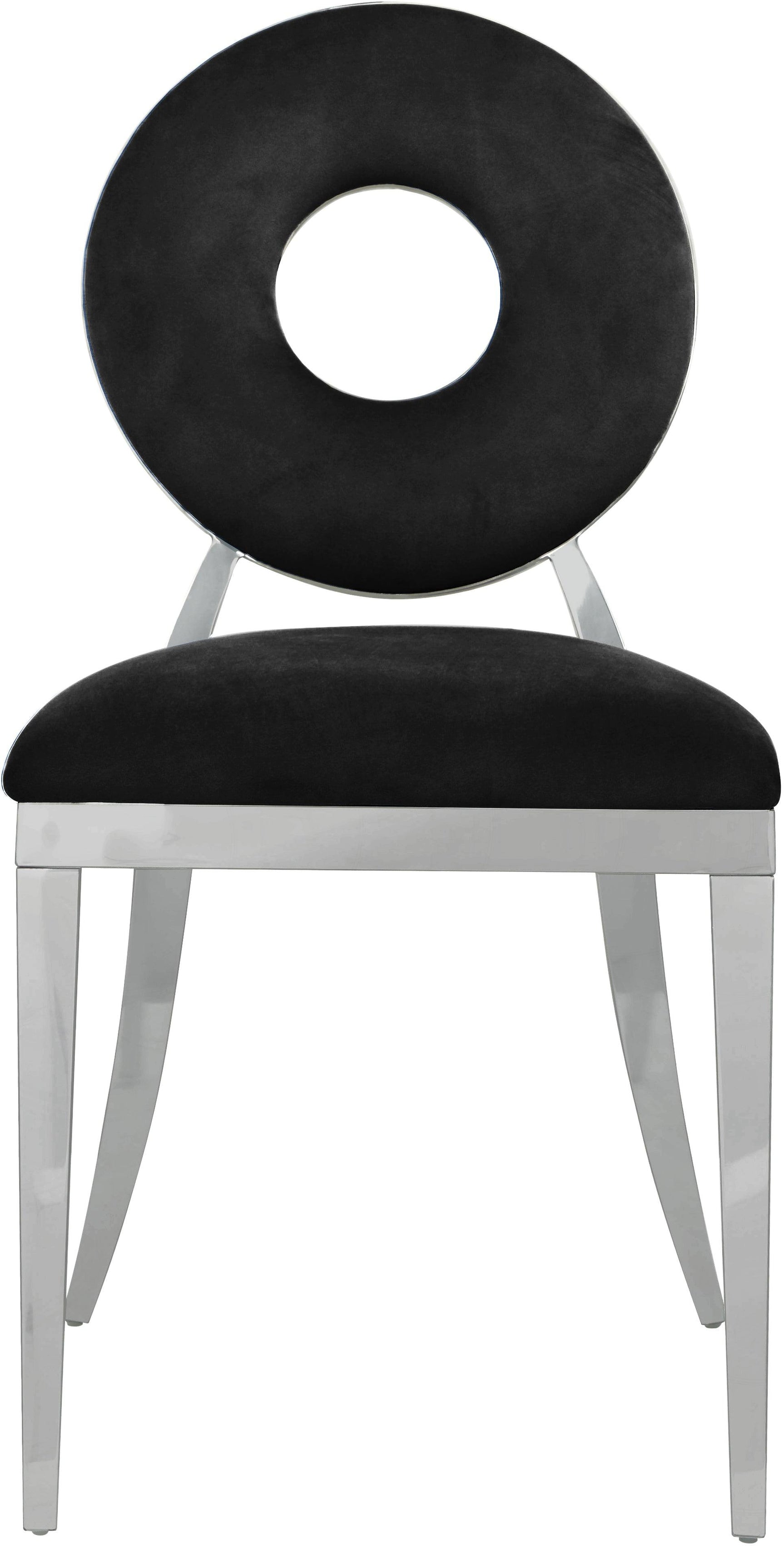 Carousel Black Velvet Dining Chair 859Black-c - Ella Furniture