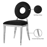 Carousel Black Velvet Dining Chair 859Black-c - Ella Furniture