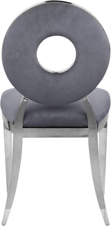 Carousel Grey Velvet Dining Chair - Ella Furniture