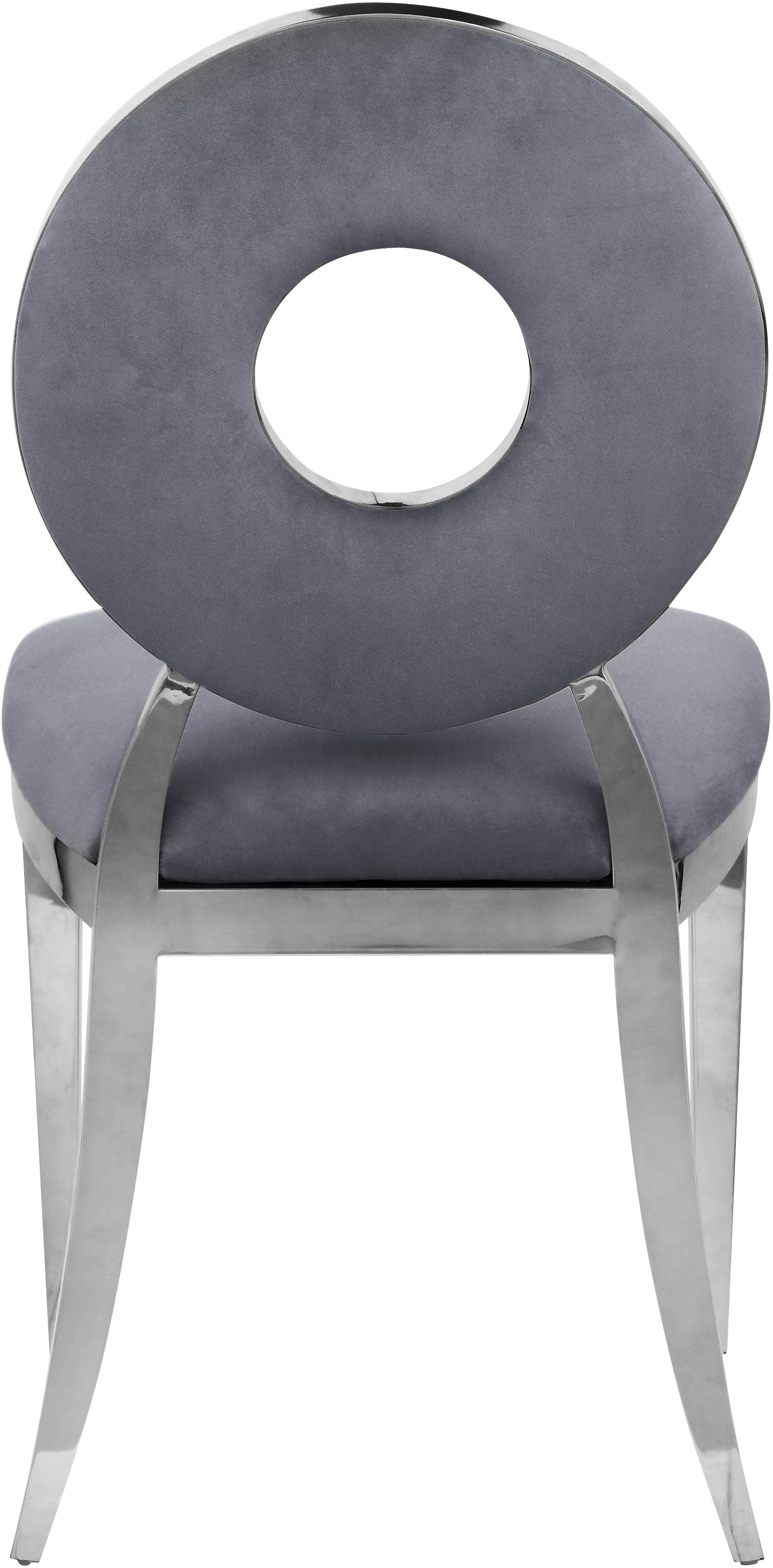 Carousel Grey Velvet Dining Chair - Ella Furniture