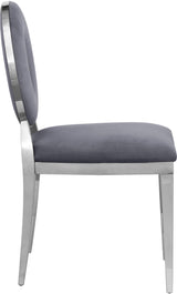 Carousel Grey Velvet Dining Chair - Ella Furniture