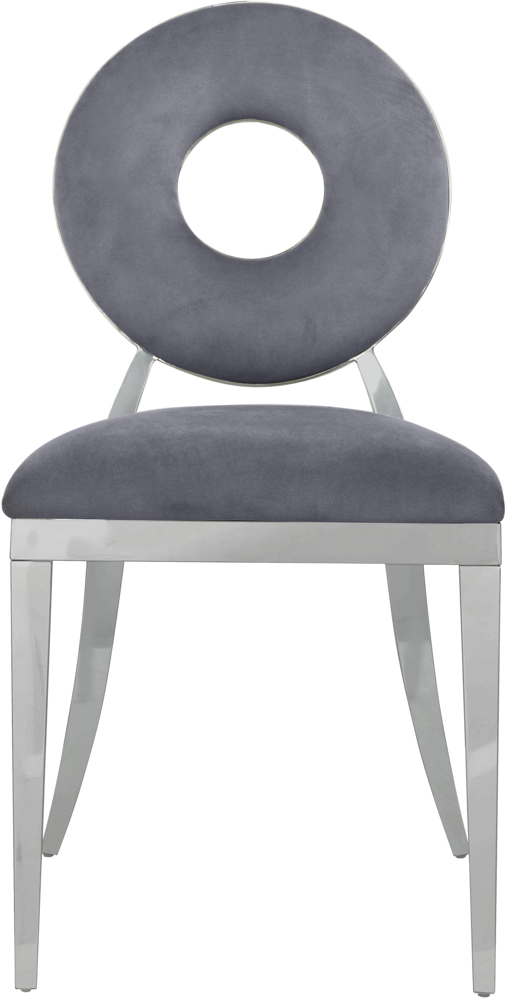 Carousel Grey Velvet Dining Chair - Ella Furniture