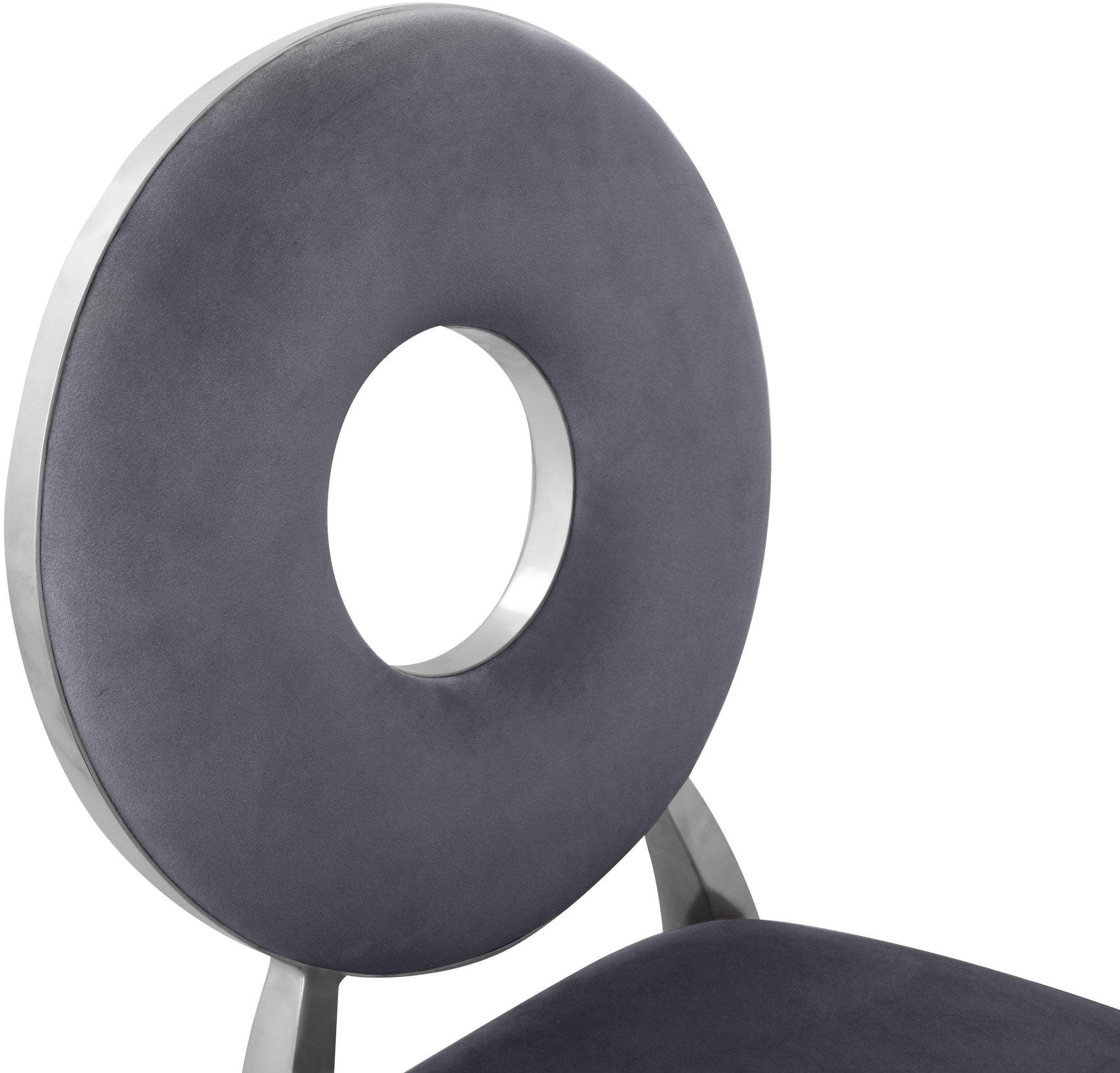 Carousel Grey Velvet Dining Chair - Ella Furniture