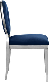 Carousel Blue Velvet Dining Chair 859Navy-c - Ella Furniture