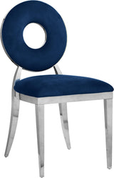 Carousel Blue Velvet Dining Chair 859Navy-c - Ella Furniture