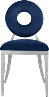 Carousel Blue Velvet Dining Chair 859Navy-c - Ella Furniture