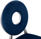 Carousel Blue Velvet Dining Chair 859Navy-c - Ella Furniture