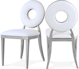 Carousel White Faux Leather Dining Chair 859White-c - Ella Furniture