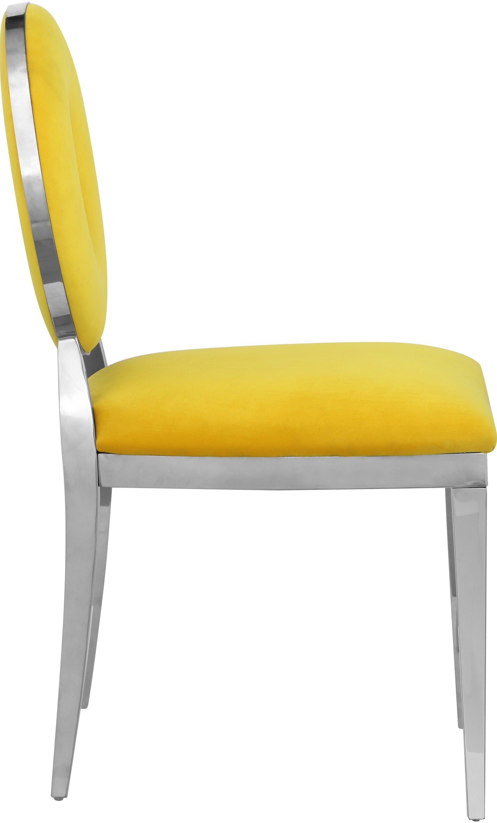 Carousel Yellow Velvet Dining Chair - Ella Furniture