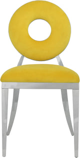 Carousel Yellow Velvet Dining Chair - Ella Furniture