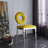 Carousel Yellow Velvet Dining Chair - Ella Furniture