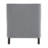 Grazioso Dark Gray Solid Wood And Plywood Velvet Fabric Upholstered Tufted Accent Chair - Ella Furniture