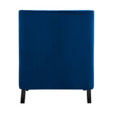 Grazioso Navy Solid Wood And Plywood Velvet Fabric Upholstered Tufted Accent Chair - Ella Furniture