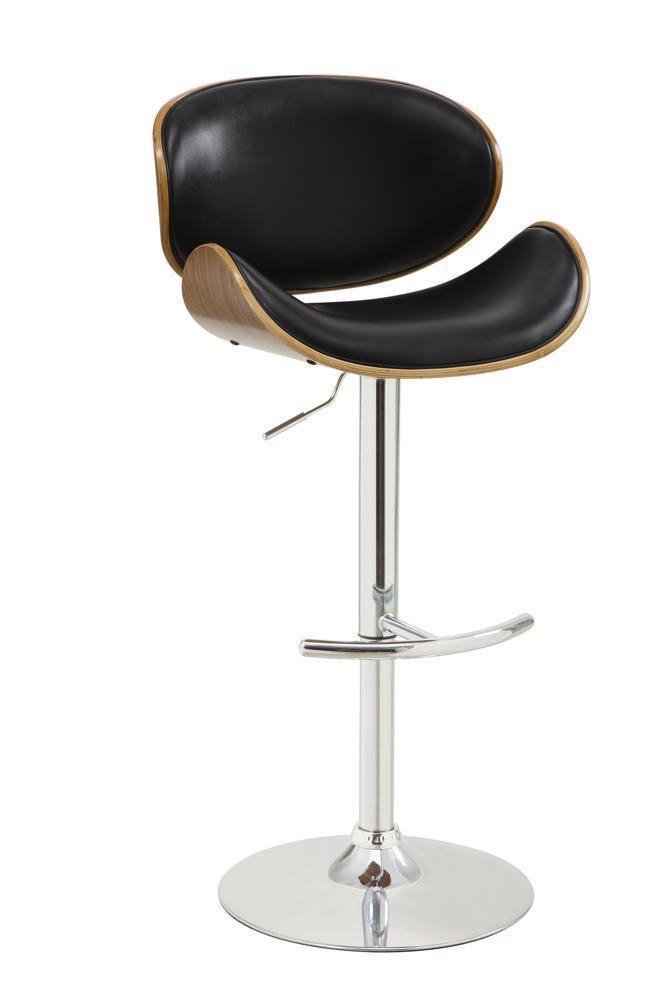 Harris Adjustable Bar Stool Black And Chrome - Ella Furniture