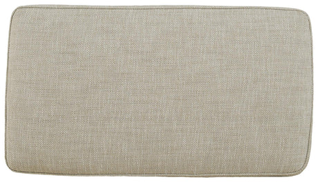 Asanti Fog Chenille Ottoman - Ella Furniture