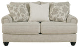 Asanti Fog Chenille Loveseat - Ella Furniture