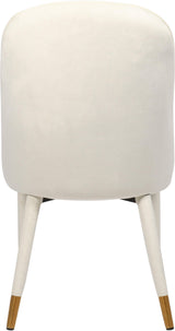 Belle Cream Velvet Dining Chair - Ella Furniture