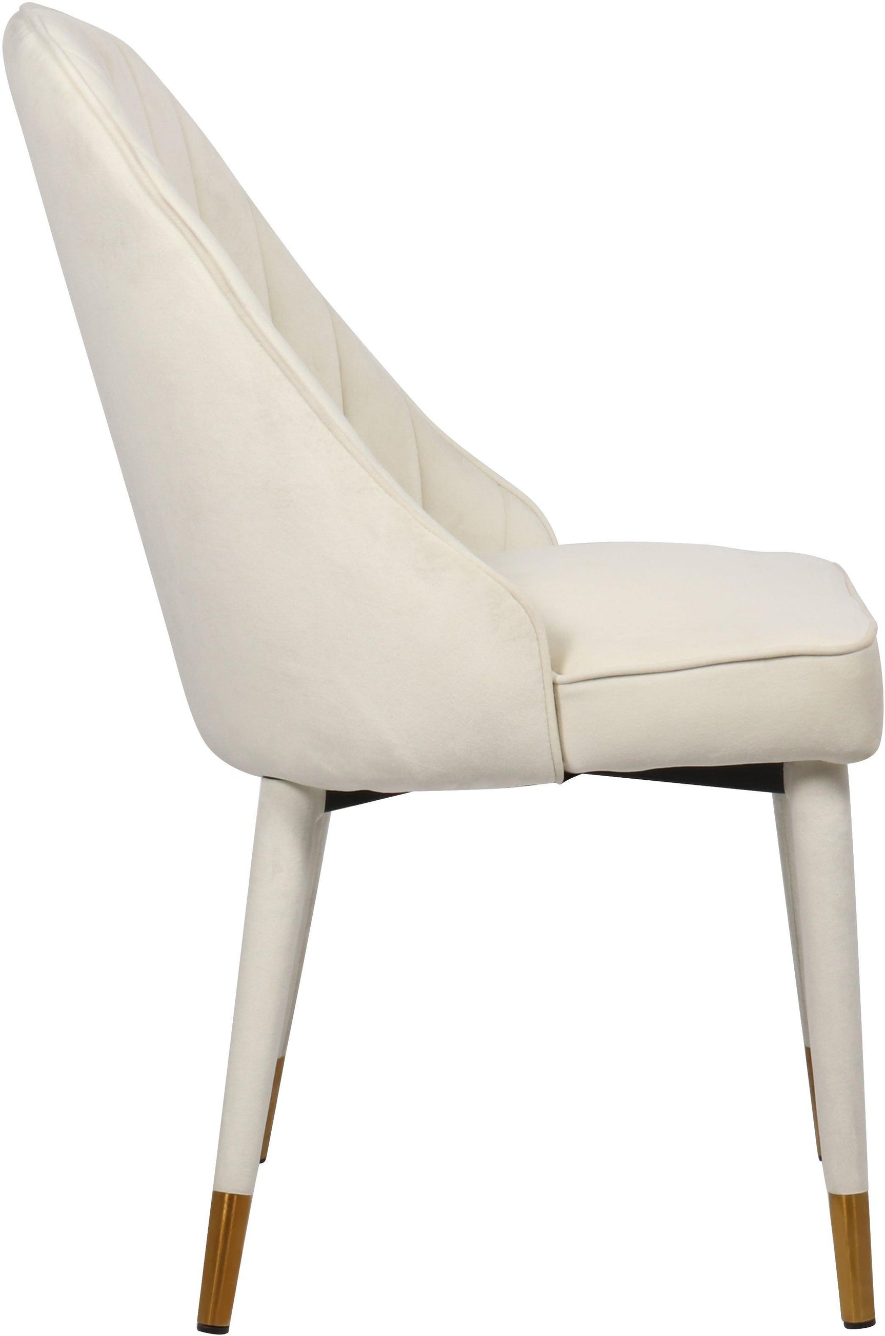 Belle Cream Velvet Dining Chair - Ella Furniture