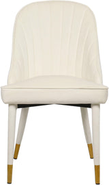 Belle Cream Velvet Dining Chair - Ella Furniture