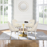 Belle Cream Velvet Dining Chair - Ella Furniture