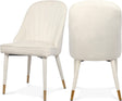 Belle Cream Velvet Dining Chair - Ella Furniture