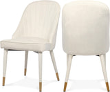 Belle Cream Velvet Dining Chair - Ella Furniture