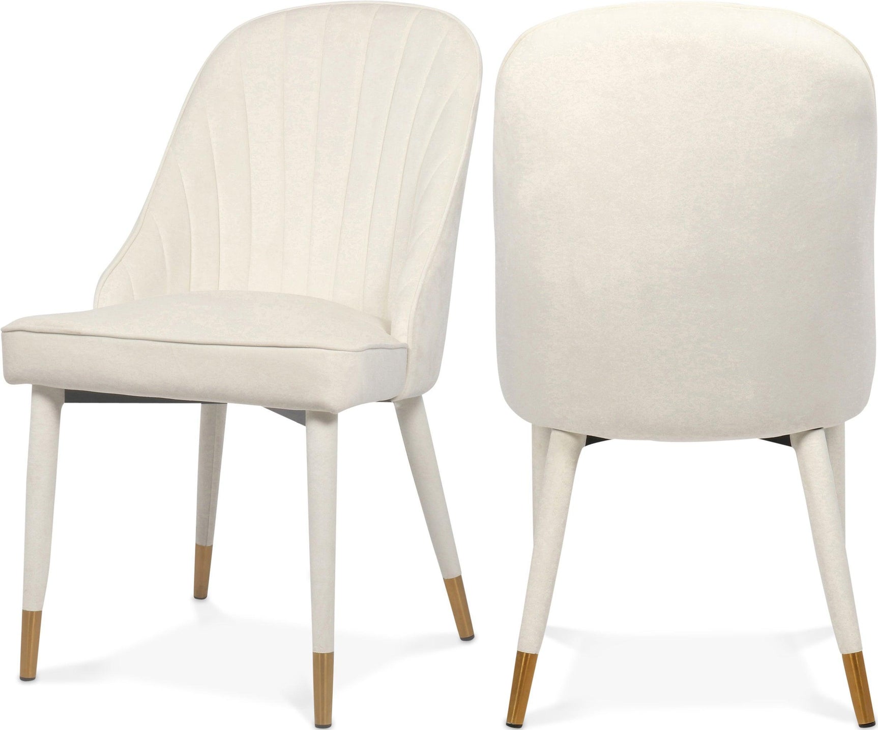 Belle Cream Velvet Dining Chair - Ella Furniture
