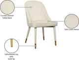 Belle Cream Velvet Dining Chair - Ella Furniture