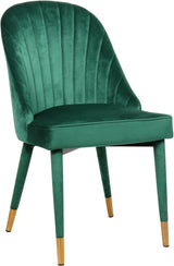 Belle Green Velvet Dining Chair - Ella Furniture
