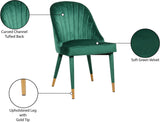 Belle Green Velvet Dining Chair - Ella Furniture