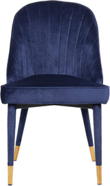 Belle Blue Velvet Dining Chair - Ella Furniture