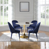 Belle Blue Velvet Dining Chair - Ella Furniture