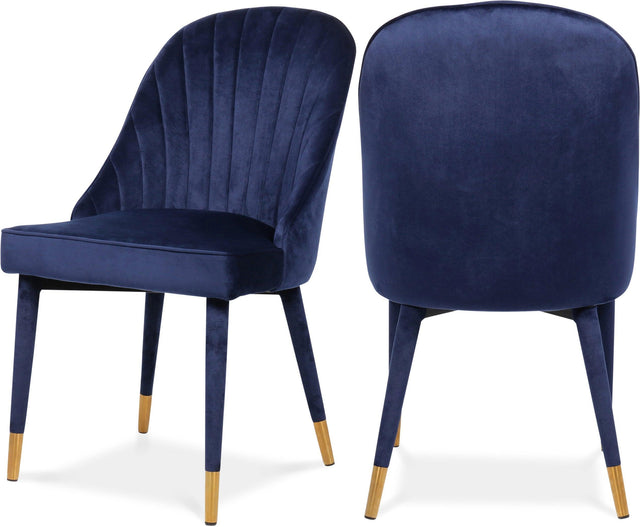 Belle Blue Velvet Dining Chair - Ella Furniture
