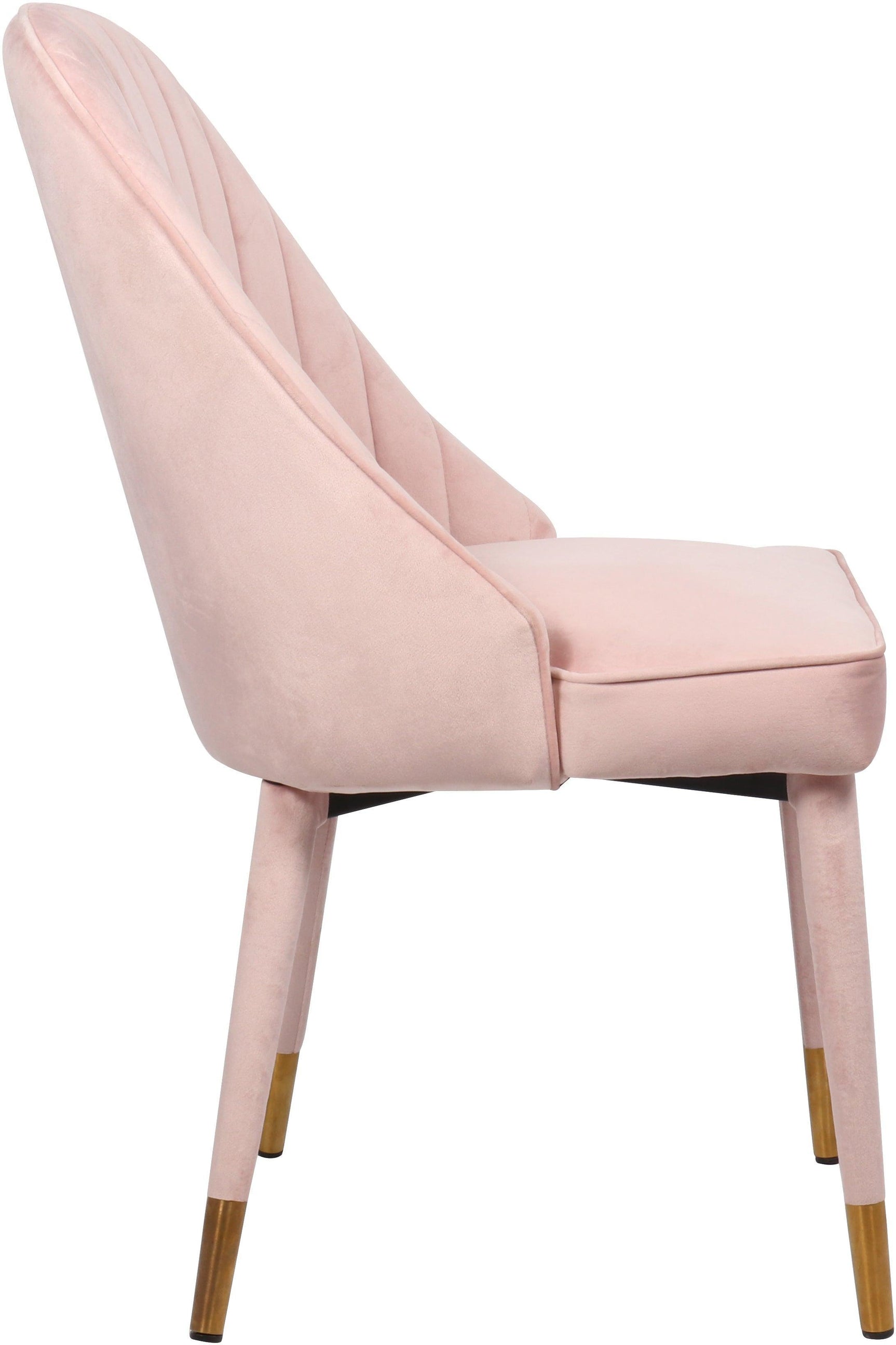 Belle Pink Velvet Dining Chair - Ella Furniture