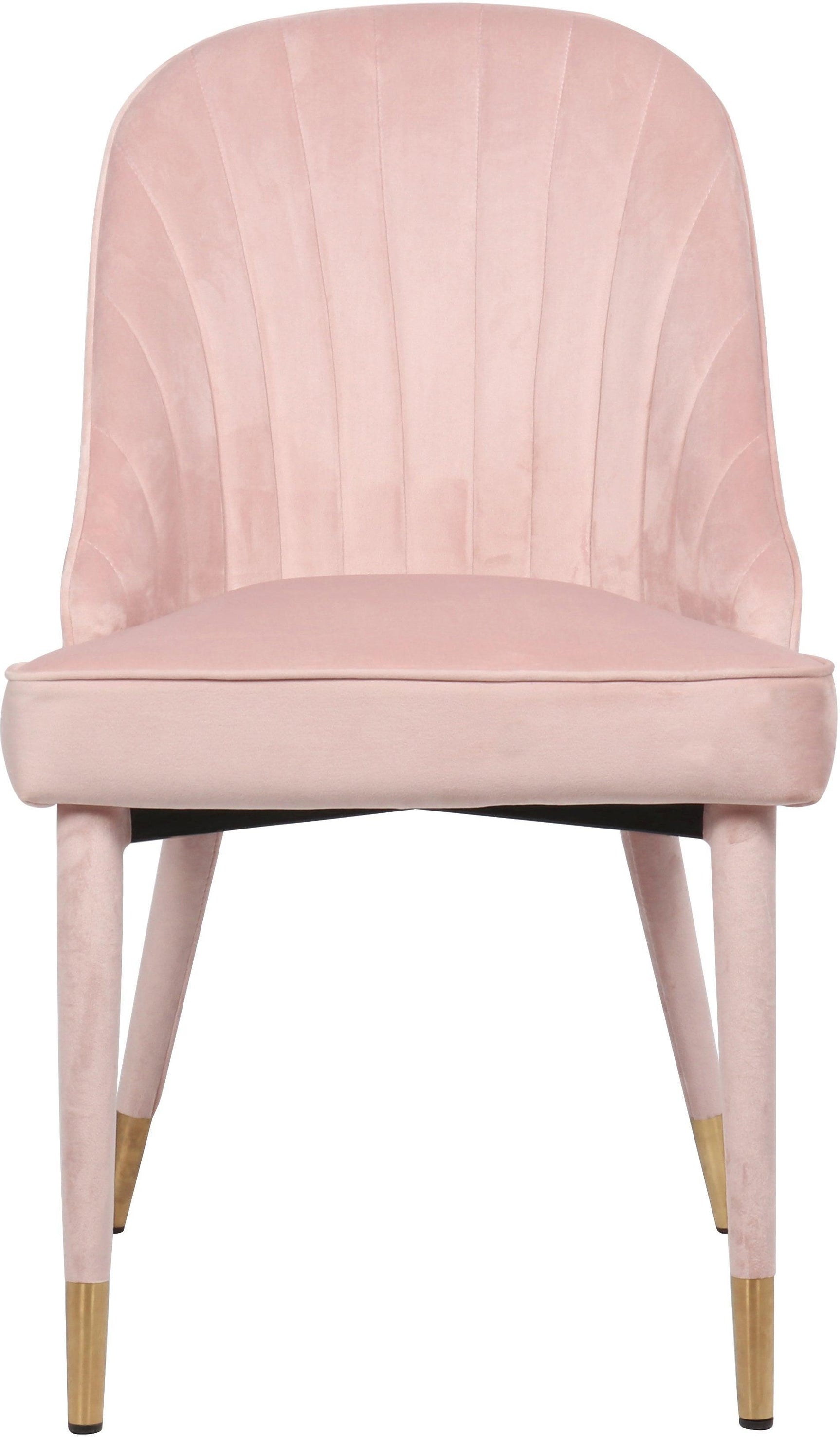 Belle Pink Velvet Dining Chair - Ella Furniture