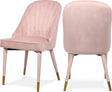 Belle Pink Velvet Dining Chair - Ella Furniture