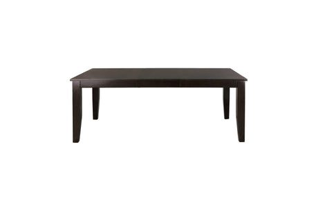 Crown Point Brown Modern Contemporary Faux Leather Seat Rectangular Dining Room Set - Ella Furniture