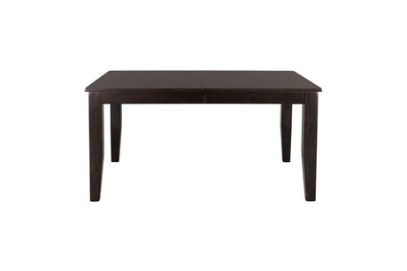 Crown Point Brown Modern Contemporary Faux Leather Seat Rectangular Dining Room Set - Ella Furniture