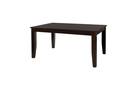 Crown Point Brown Modern Contemporary Faux Leather Seat Rectangular Dining Room Set - Ella Furniture
