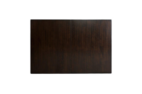 Crown Point Brown Modern Contemporary Faux Leather Seat Rectangular Dining Room Set - Ella Furniture