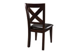 Crown Point Brown Modern Contemporary Faux Leather Seat Rectangular Dining Room Set - Ella Furniture