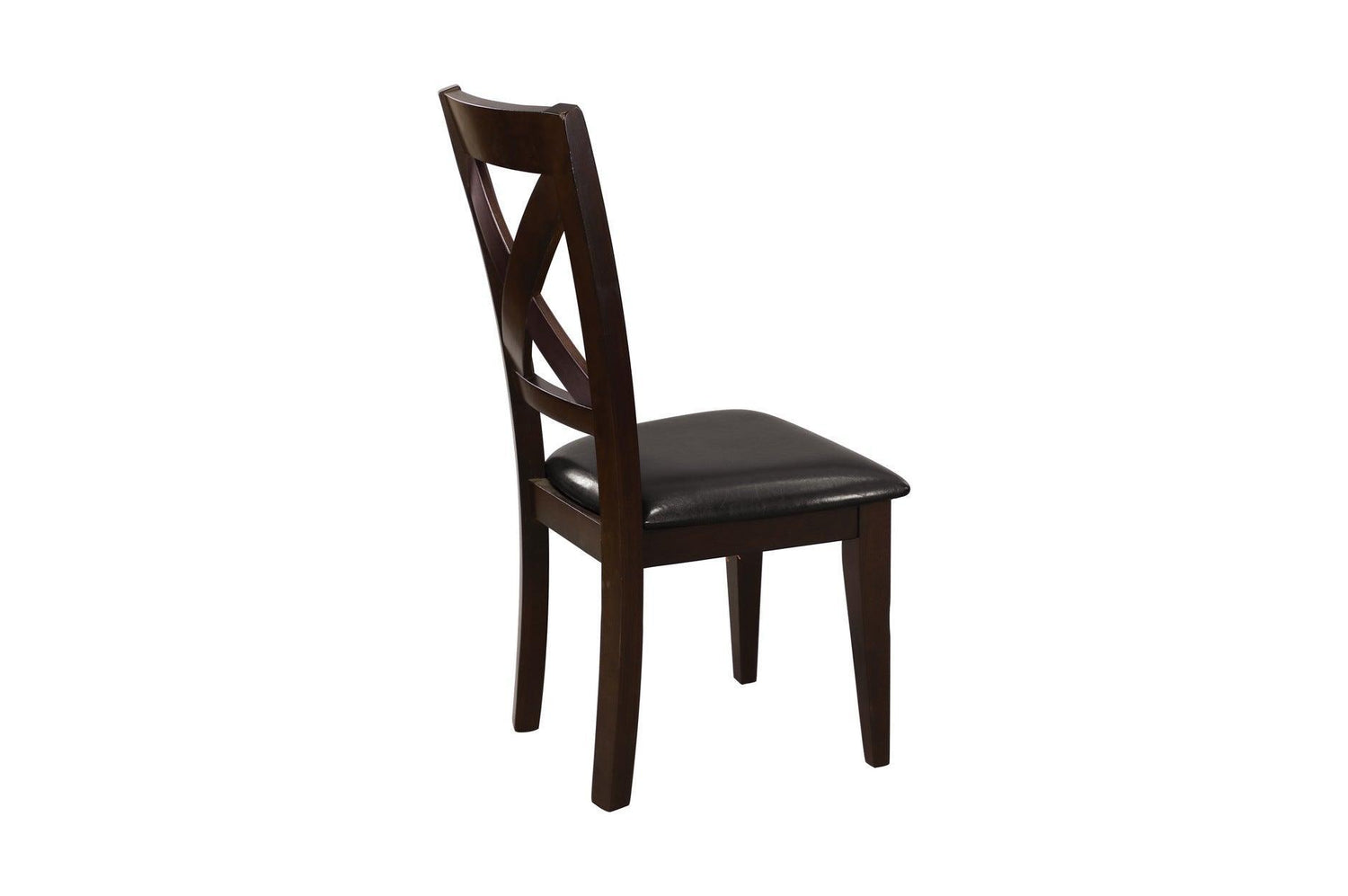 Crown Point Brown Modern Contemporary Faux Leather Seat Rectangular Dining Room Set - Ella Furniture