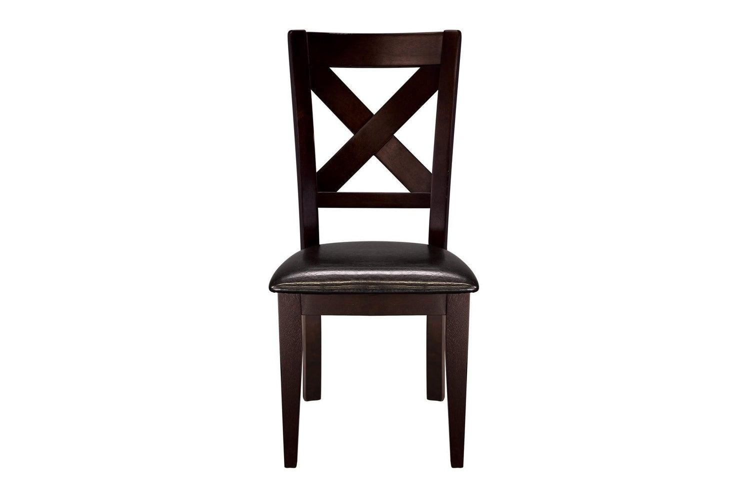 Crown Point Brown Modern Contemporary Faux Leather Seat Rectangular Dining Room Set - Ella Furniture
