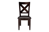 Crown Point Brown Modern Contemporary Faux Leather Seat Rectangular Dining Room Set - Ella Furniture