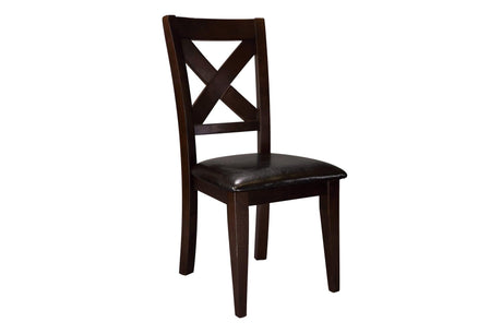 Crown Point Brown Modern Contemporary Faux Leather Seat Rectangular Dining Room Set - Ella Furniture
