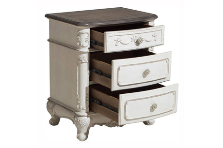 Cinderella Antique White Modern Traditional Solid Wood Youth Panel Bedroom Set - Ella Furniture