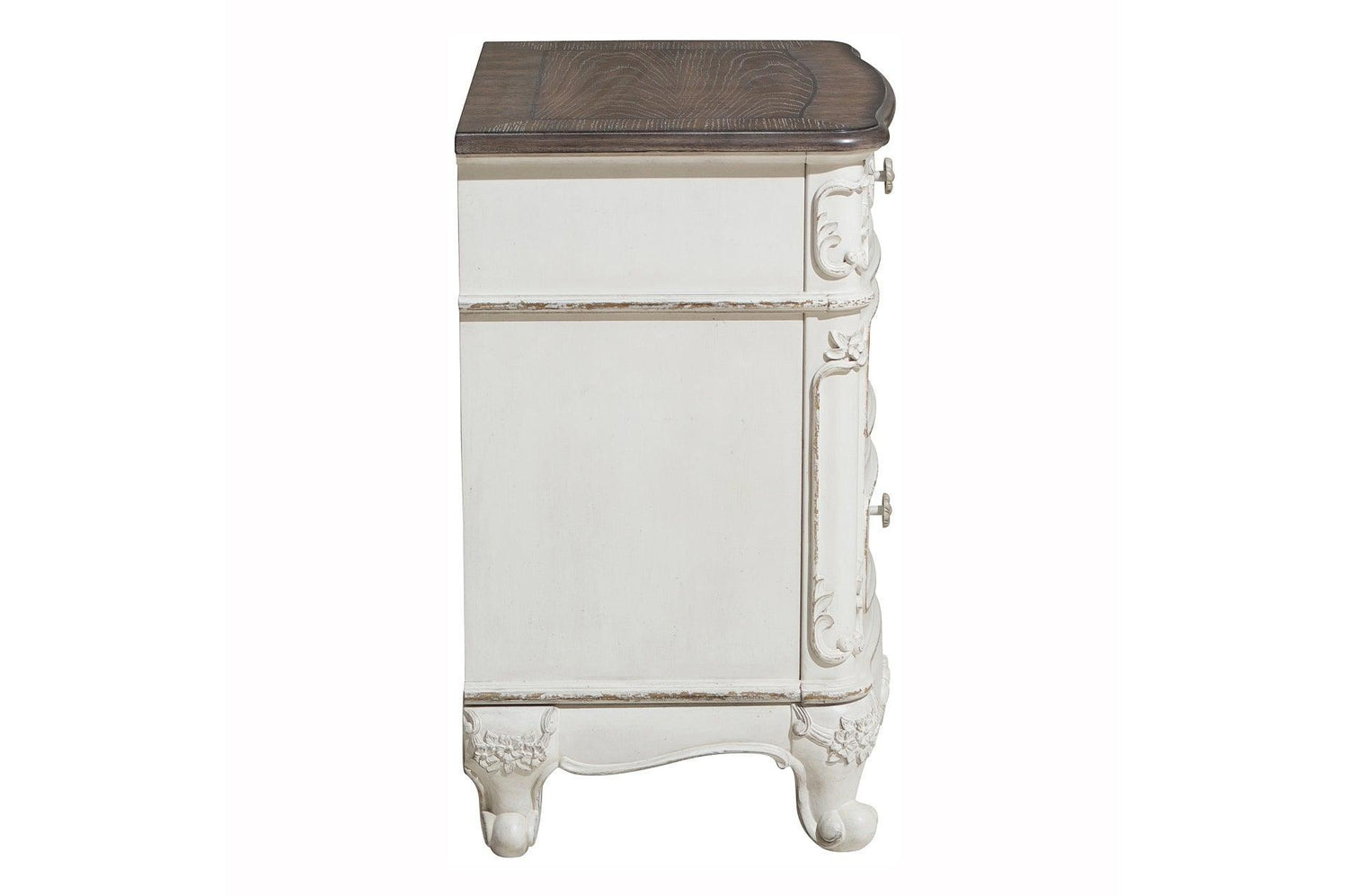 Cinderella Antique White Modern Traditional Solid Wood Youth Panel Bedroom Set - Ella Furniture