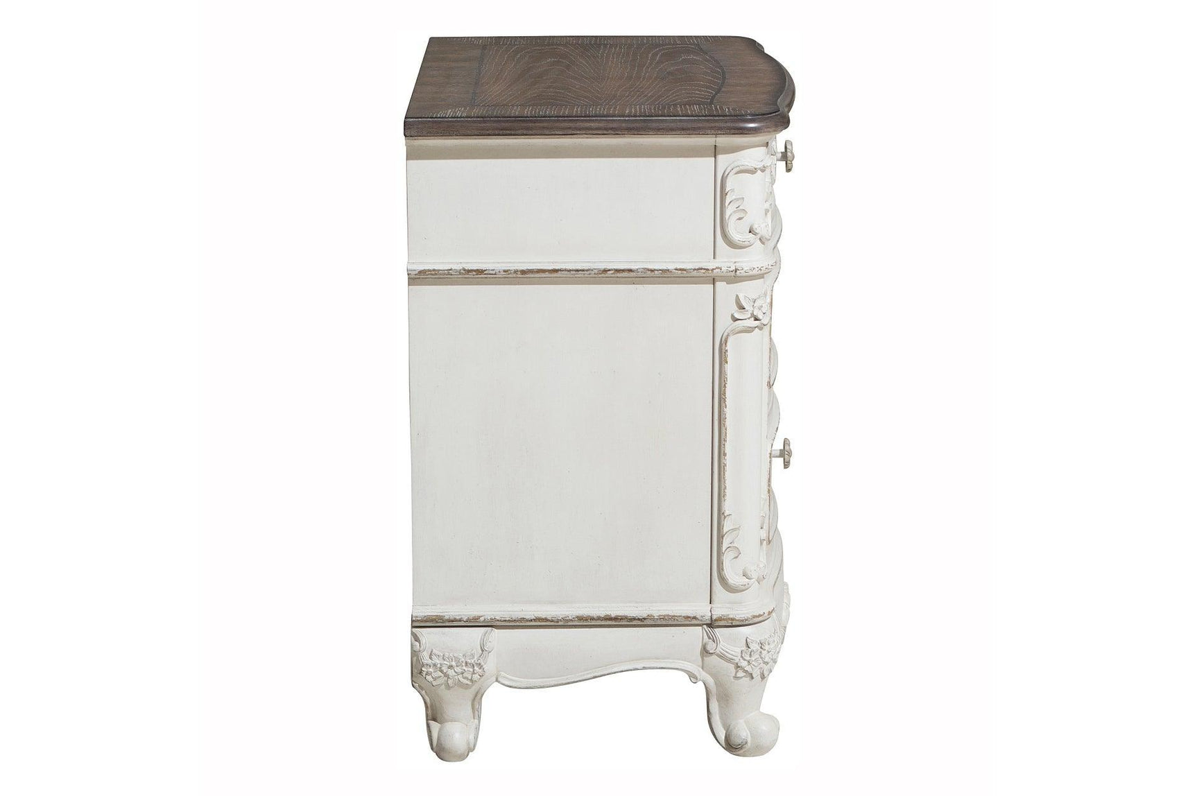 Cinderella Antique White Modern Traditional Solid Wood Youth Panel Bedroom Set - Ella Furniture