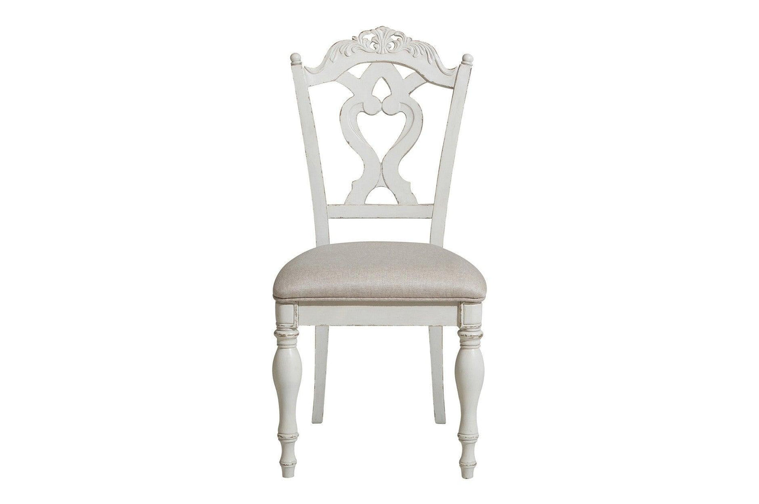 Cinderella Gray Modern Traditional Solid Wood Floral Motif Writing Desk With Hutch - Ella Furniture